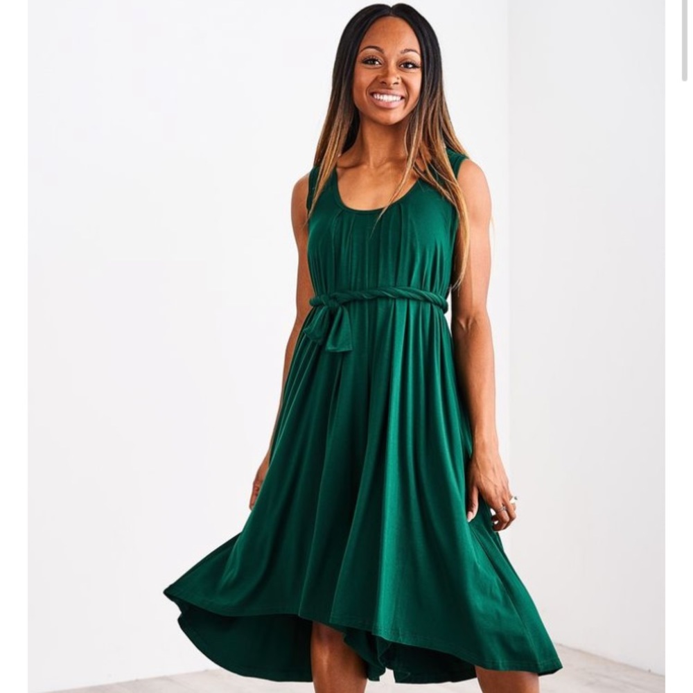 New Latched Mama Nursing Romper Emerald Green